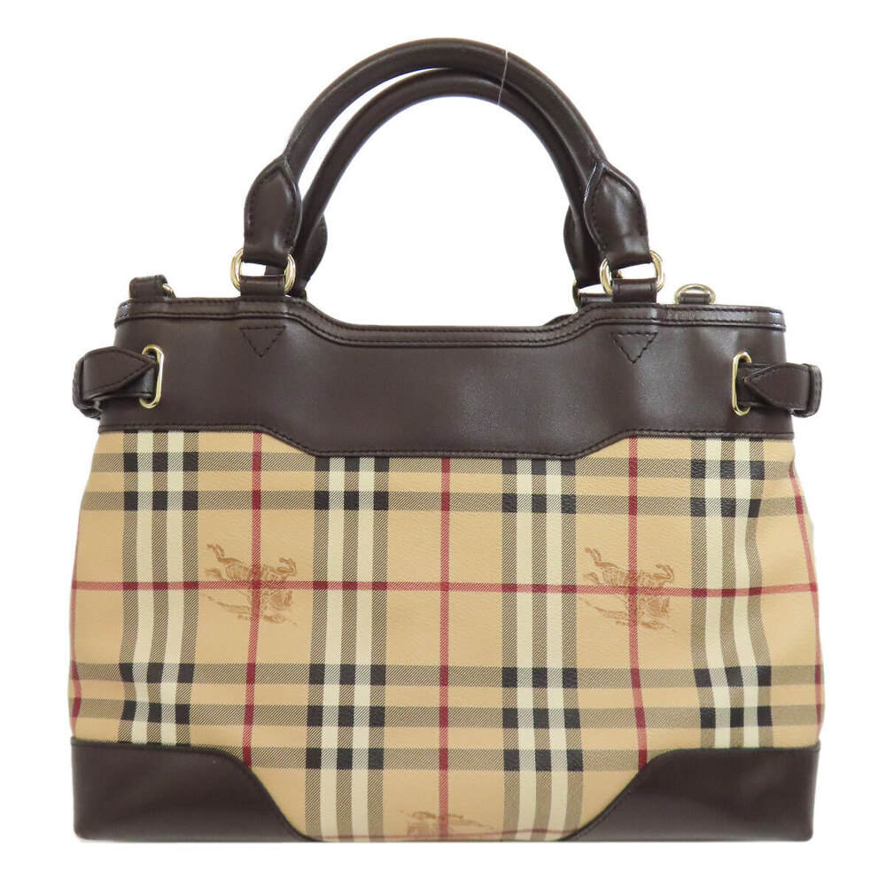 Burberry Leather Nova Handbag Check